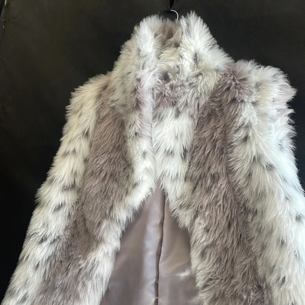Vintage 90s Allen Schwartz Faux Fur Vest! Medium